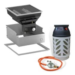 Paketpris Inbyggnadsgrill oneQ Flame Gasolgrill